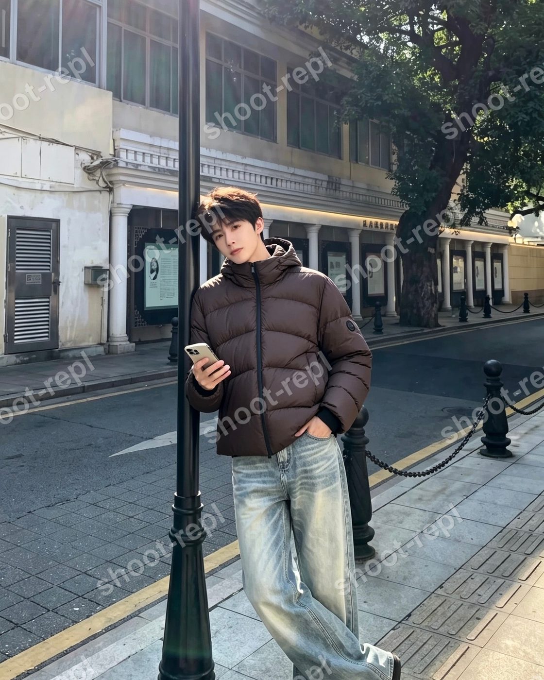 몽클레르 후드 쇼트 패딩 재킷 - 남자 패딩 레플리카 참고 이미지